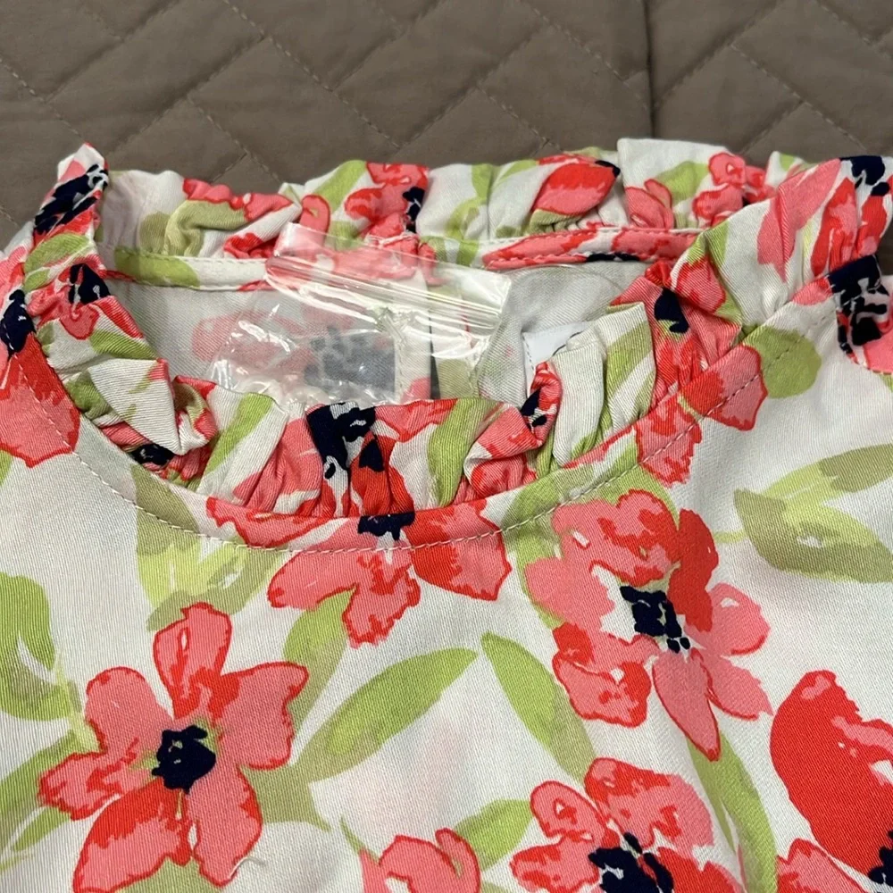 CALLIE PINK FLORAL RUFFLE TANK/NWT/Small